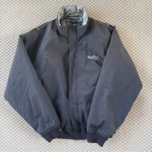 fedex swingster bomber black jacket